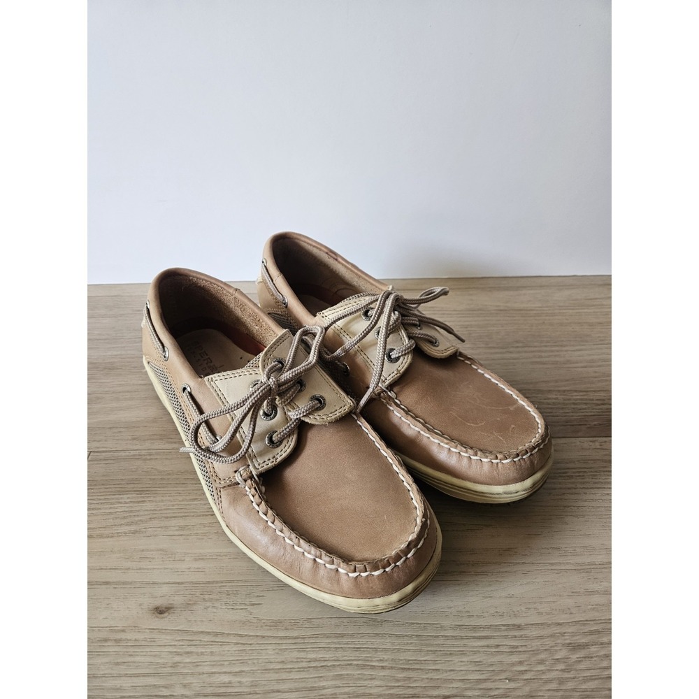 Sperry‎ Top-Sider Rosefish Women's Boat Shoes Tan Brown Leather Size 8 3 Eye
